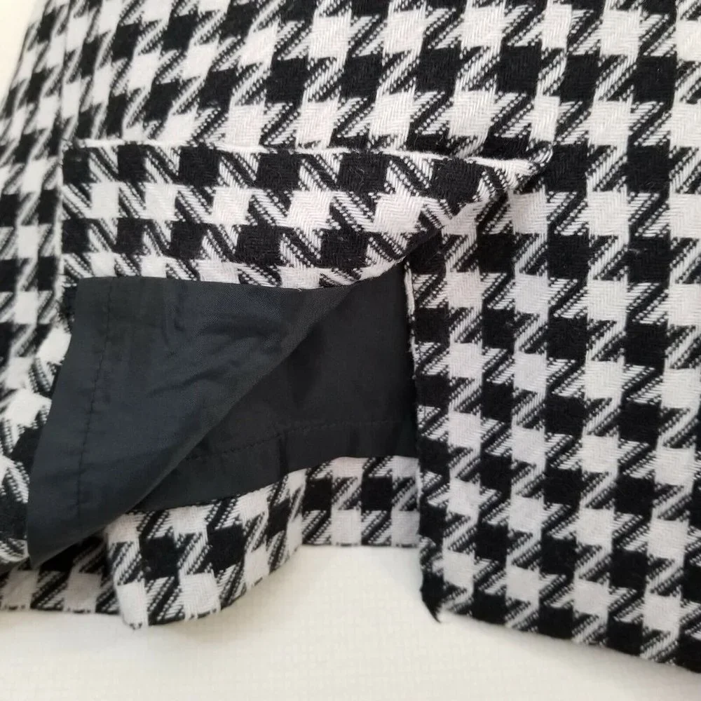 Classic Fashions 12 Skirt Black White Houndstooth Career Office Twee Academia‎